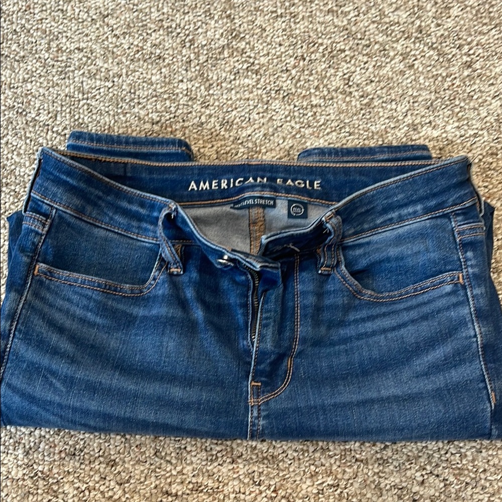 American Eagle Outfitters Women's Skinny Jeans - Dark Blue